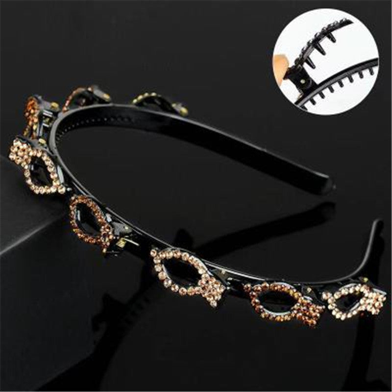 Hollow Solid Color Braided Hairpin Headband