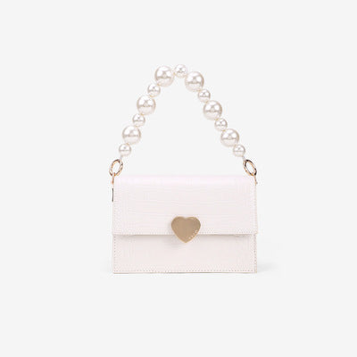 Pearl handbag premium lock small square bag Hanzuva