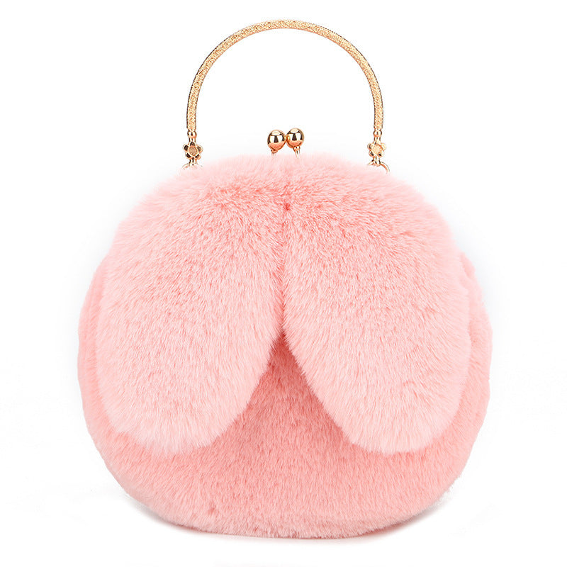 Fashion chain ear plush handbag Hanzuva