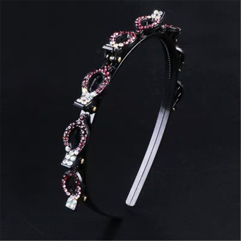 Hollow Solid Color Braided Hairpin Headband