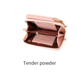 Fashion Lychee Pattern Solid Color Diagonal Shoulder Bag Hanzuva