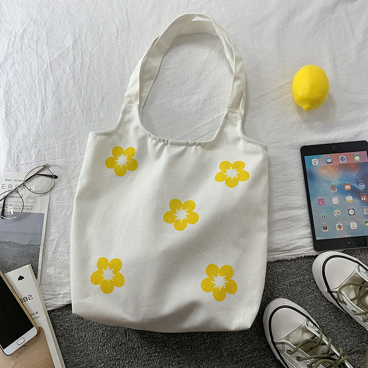 Hyuna Flower Canvas Bag with the Same Paragraph Hanzuva