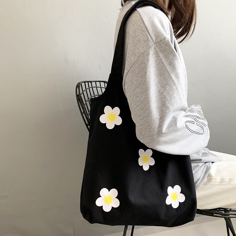 Hyuna Flower Canvas Bag with the Same Paragraph Hanzuva