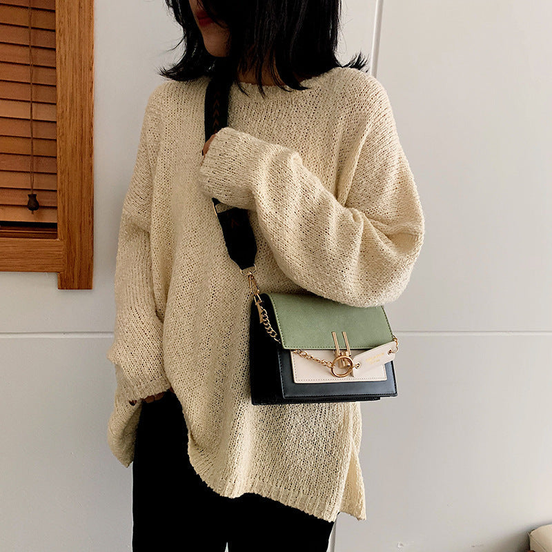 Korean fashion matte shoulder bag small square bag Hanzuva