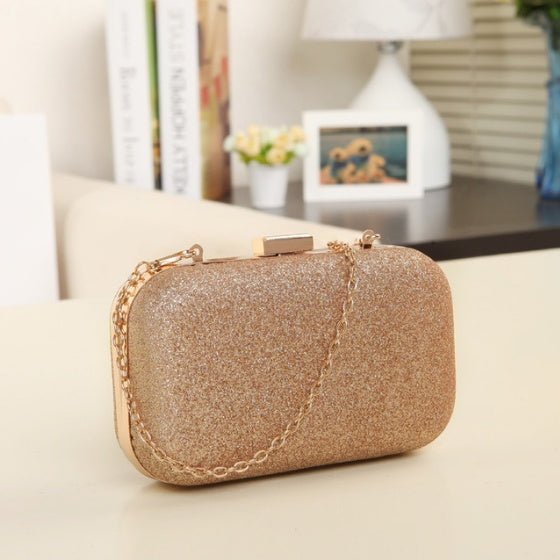 Women Handbag Evening Bags For Party New Women Chain Shoulder Bag Ladies Fashion Gold Clutch Box Bag Women Messenger Hanzuva