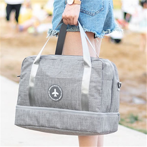 Dry And Wet Separation Travel Bag Tourism Fitness Storage Pouch Women's Clothes Shoes Daily Necessities Duffle Package Supplies Hanzuva