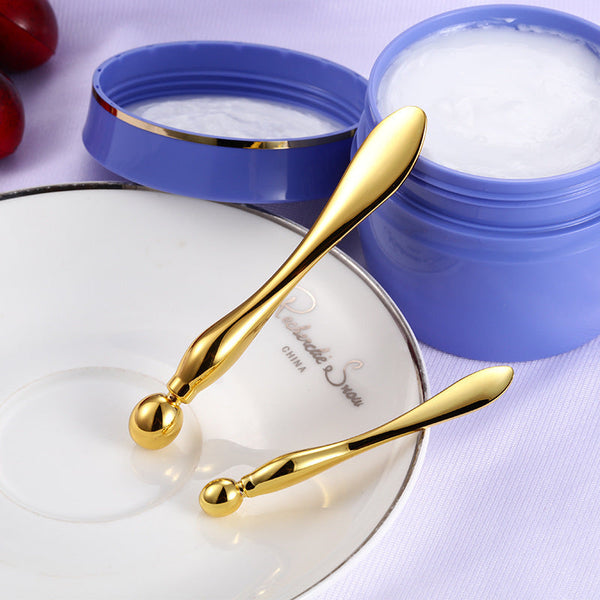 Zinc Alloy Eye Cream Facial Mask Mask Spoon Golden Massage Beauty Stick Metal Eye Hanzuva