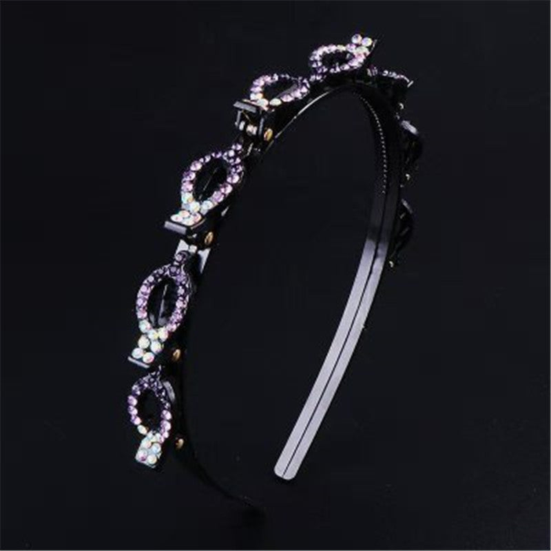 Hollow Solid Color Braided Hairpin Headband