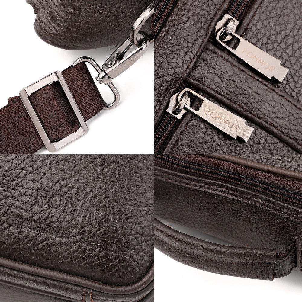 Leather cross-body bag