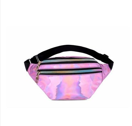 Women's new laser pockets chest bag multi-function color single shoulder slung laser sports pockets Hanzuva