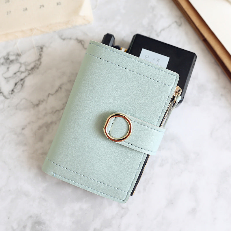 New Style Simple Wallet With Zipper Buckle Ring Hanzuva