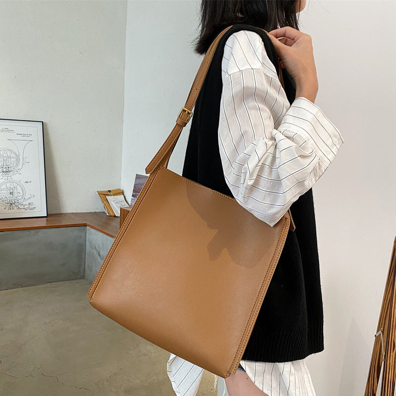 All-match Autumn And Winter Single Shoulder Bag Texture Net Red Tote Bag