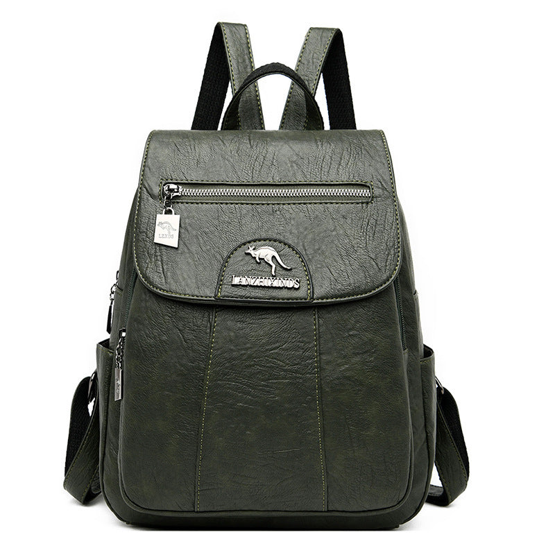 Travel Backpack School Girl Student Washed Sheepskin Backpack Hanzuva