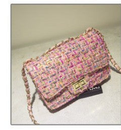 Autumn and winter new women's bag wild small square bag Japan and South Korea fashion lock chain bag shoulder slung