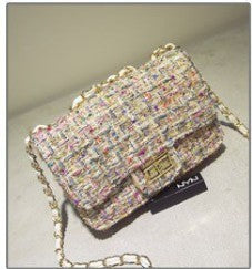Autumn and winter new women's bag wild small square bag Japan and South Korea fashion lock chain bag shoulder slung