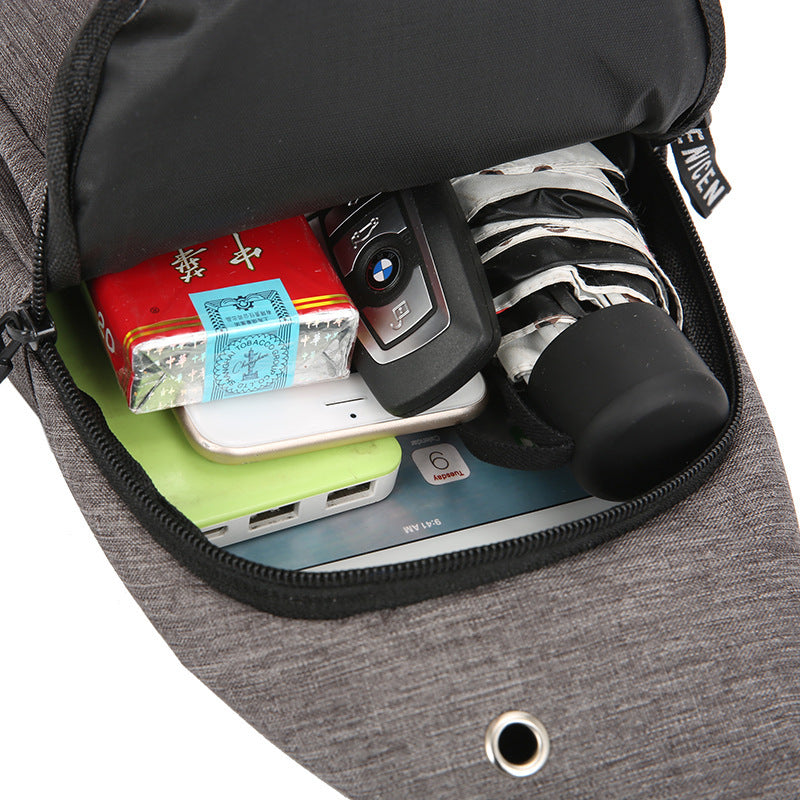 Pure Color Messenger Bag Dutdoor Sports Small Backpack