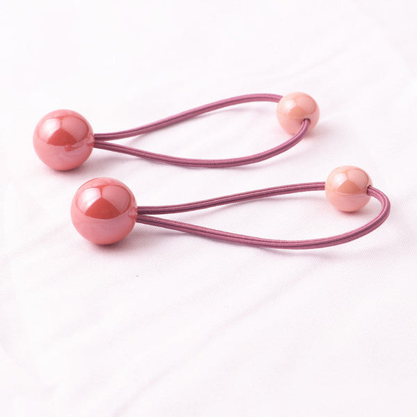 Colorful Hair Tie Shiny Hair Rope Ball Ball Head Rope Braided Headdress Hanzuva