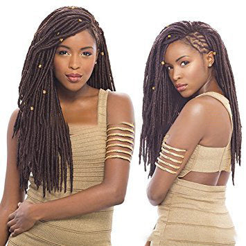 African black solid braided chemical fiber wig Hanzuva
