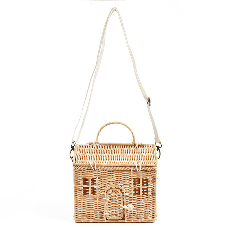 Hand-woven small house messenger bag Hanzuva