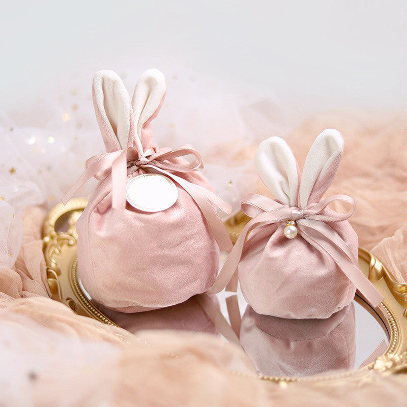 Sweet Candy Bag Rabbit Ear Velvet Bag Hand Bag Cloth Bag Hanzuva