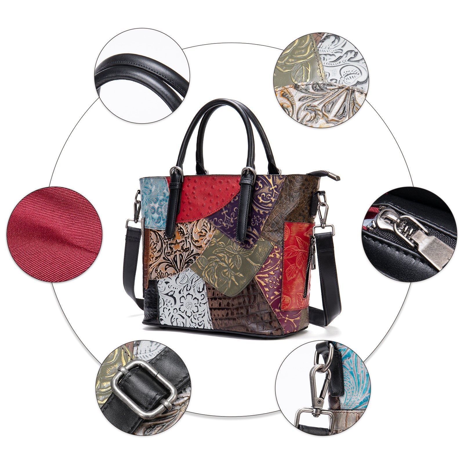 The New First Layer Cowhide Women's Bag Messenger Shoulder Bag Hanzuva