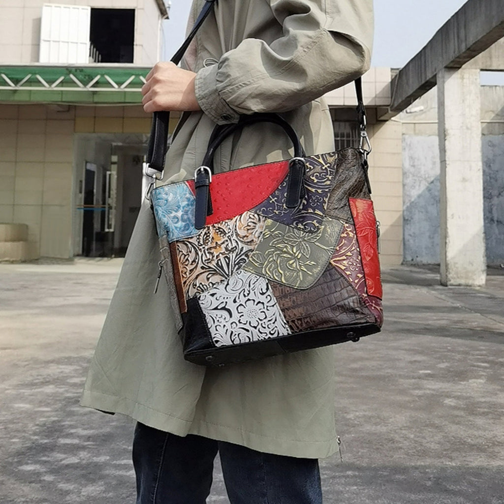 The New First Layer Cowhide Women's Bag Messenger Shoulder Bag Hanzuva