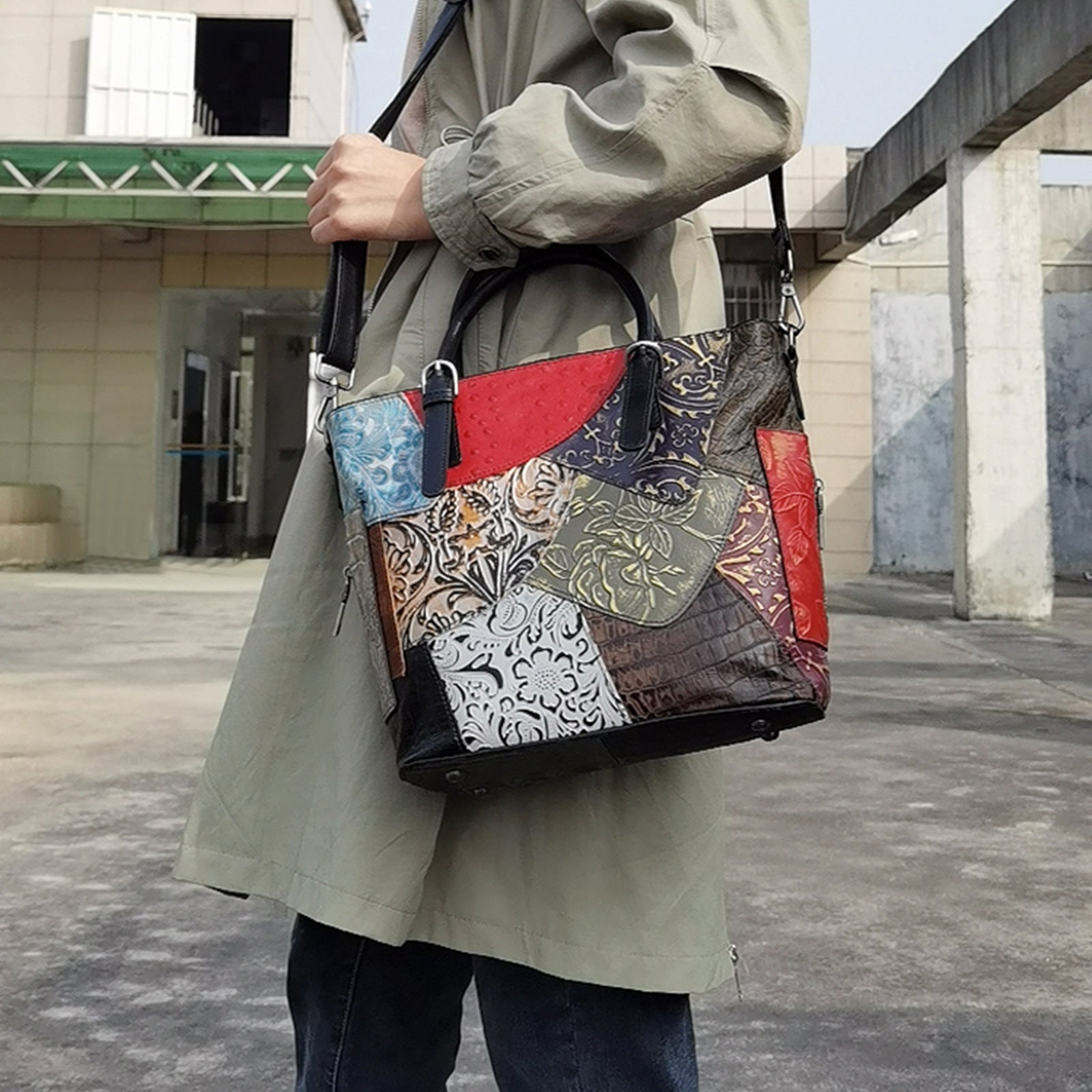 The New First Layer Cowhide Women's Bag Messenger Shoulder Bag Hanzuva
