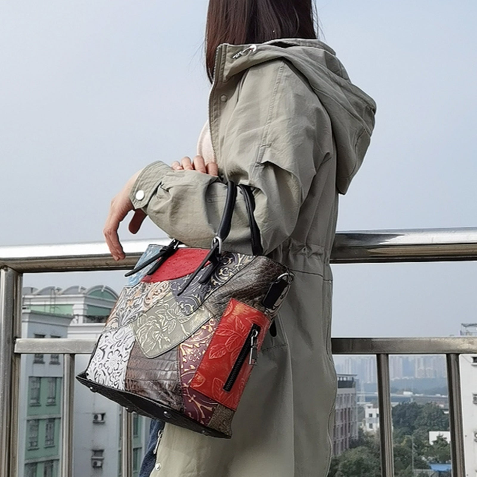 The New First Layer Cowhide Women's Bag Messenger Shoulder Bag Hanzuva