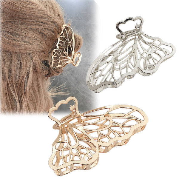 Korea Simple Large Metal Butterfly Hairpin Hanzuva