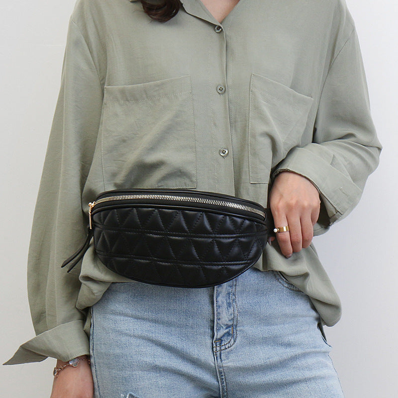 Lingge Embroidery Thread Ladies Diagonal Bag waist Bag Hanzuva