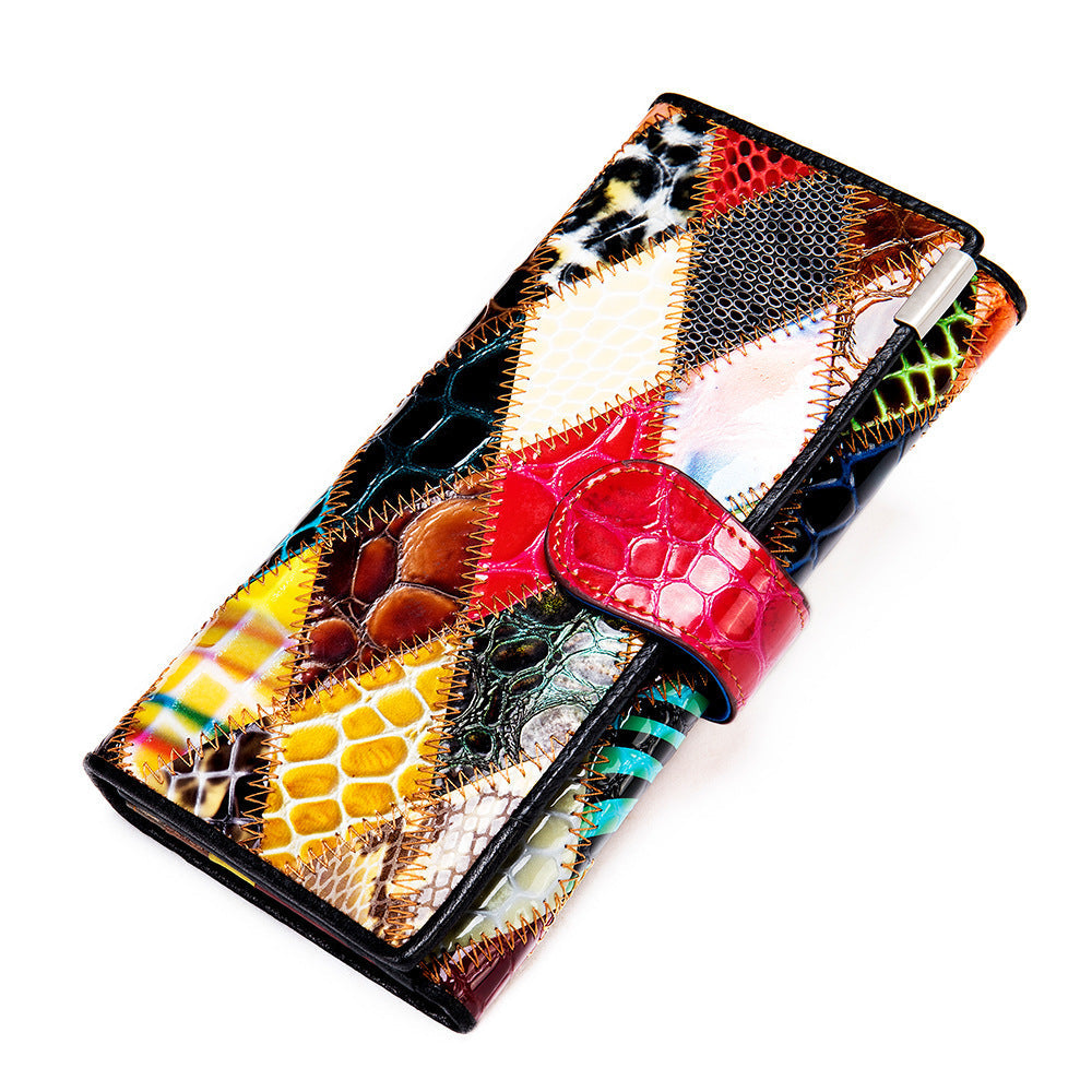 Leather Wallet Women's Large-Capacity Long Wallet Hanzuva