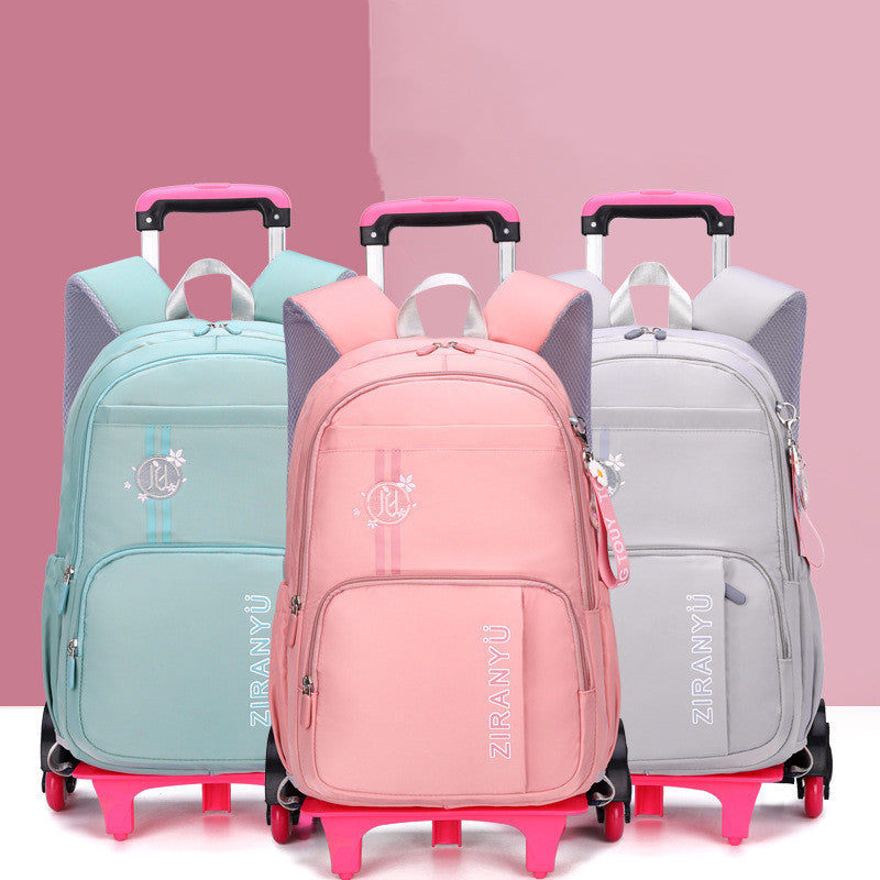 Removable Children School Bags for Baby School Backpack with Wheel Trolley Backpack Kids Luggage Bag Travel Backpack Hanzuva