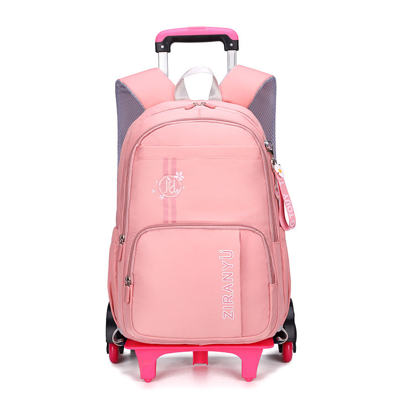 Removable Children School Bags for Baby School Backpack with Wheel Trolley Backpack Kids Luggage Bag Travel Backpack Hanzuva