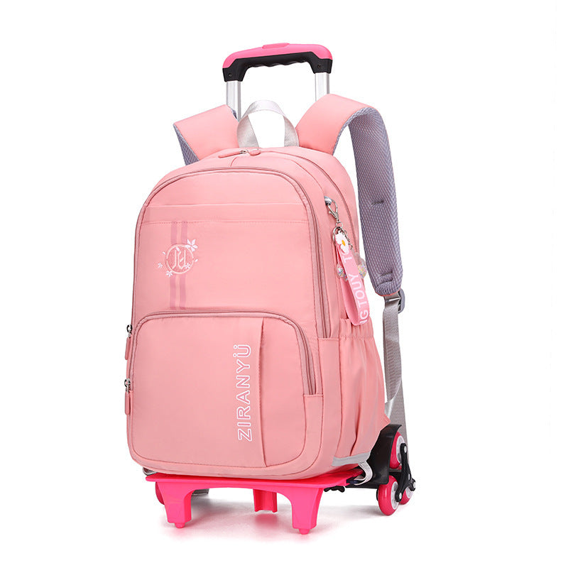 Removable Children School Bags for Baby School Backpack with Wheel Trolley Backpack Kids Luggage Bag Travel Backpack Hanzuva