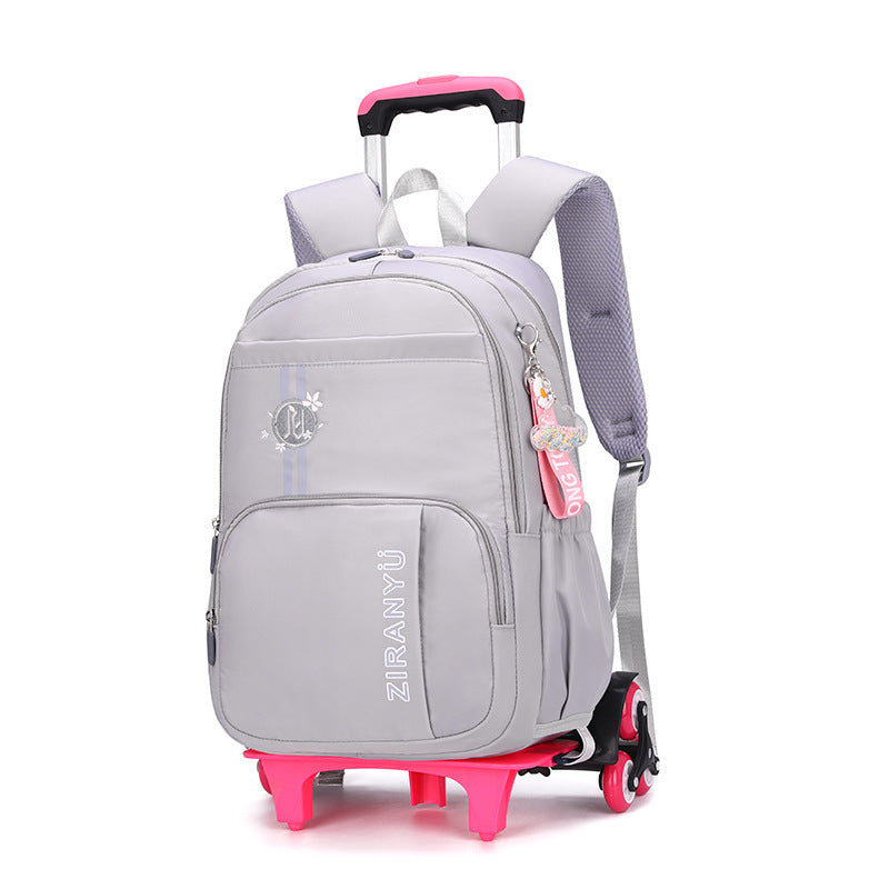 Removable Children School Bags for Baby School Backpack with Wheel Trolley Backpack Kids Luggage Bag Travel Backpack Hanzuva