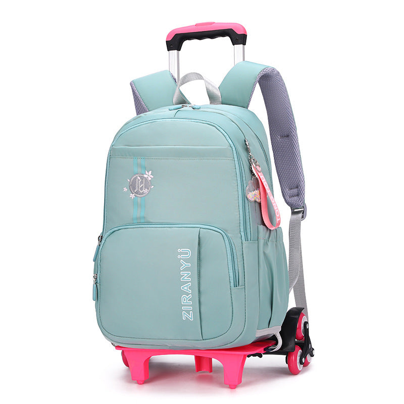 Removable Children School Bags for Baby School Backpack with Wheel Trolley Backpack Kids Luggage Bag Travel Backpack Hanzuva