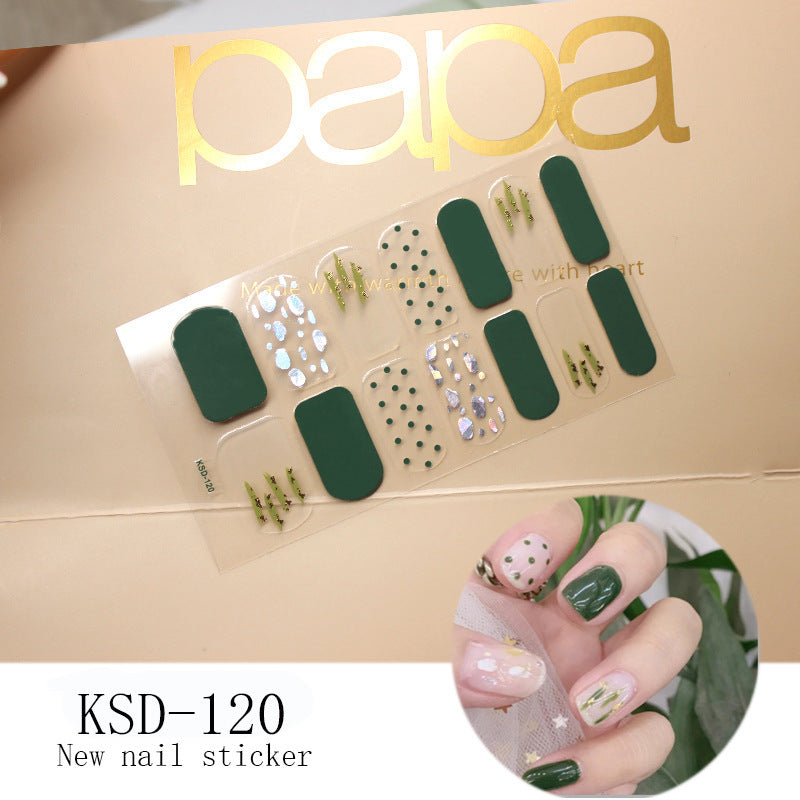 Gradient Nail Sticker 3D Fluorescent Color Nail Polish Film