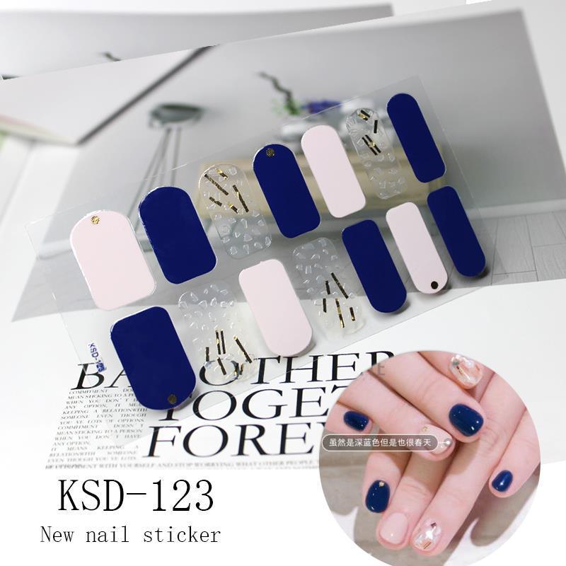 Gradient Nail Sticker 3D Fluorescent Color Nail Polish Film