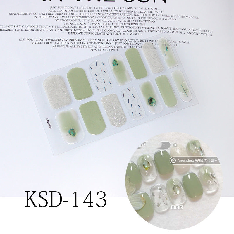 Gradient Nail Sticker 3D Fluorescent Color Nail Polish Film