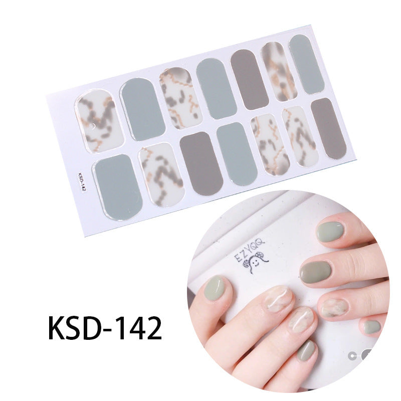 Gradient Nail Sticker 3D Fluorescent Color Nail Polish Film