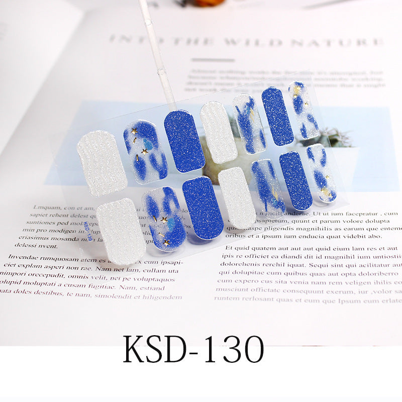 Gradient Nail Sticker 3D Fluorescent Color Nail Polish Film