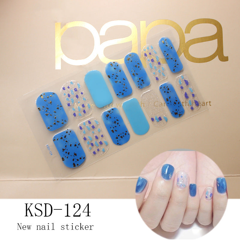 Gradient Nail Sticker 3D Fluorescent Color Nail Polish Film