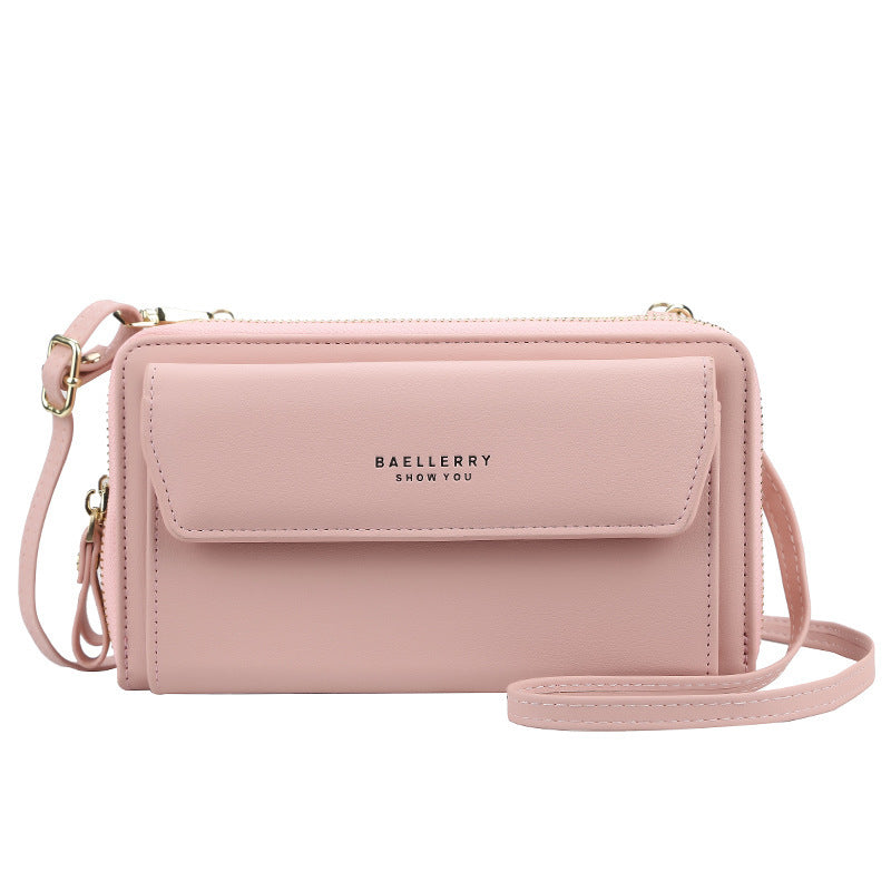 Ladies Long Wallet Double Zipper Large Capacity Diagonal Bag Hanzuva