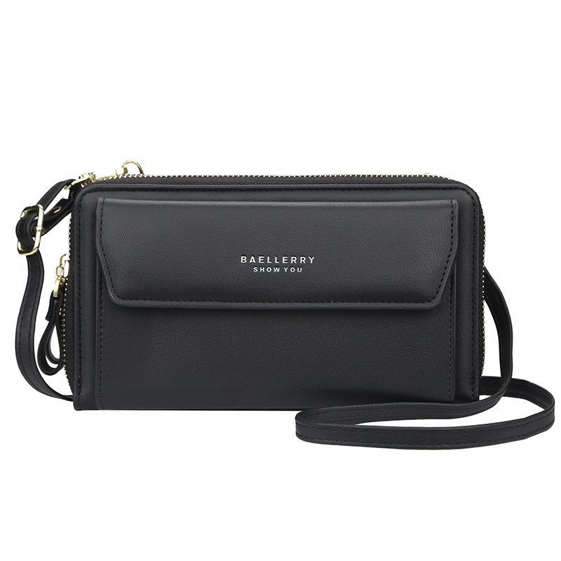 Ladies Long Wallet Double Zipper Large Capacity Diagonal Bag Hanzuva