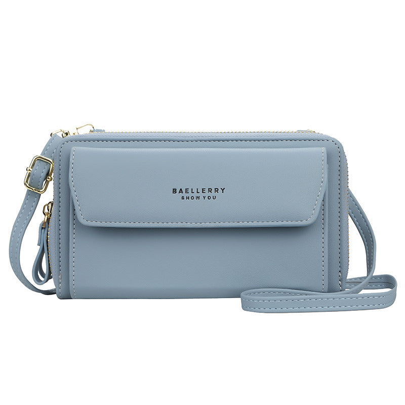 Ladies Long Wallet Double Zipper Large Capacity Diagonal Bag Hanzuva
