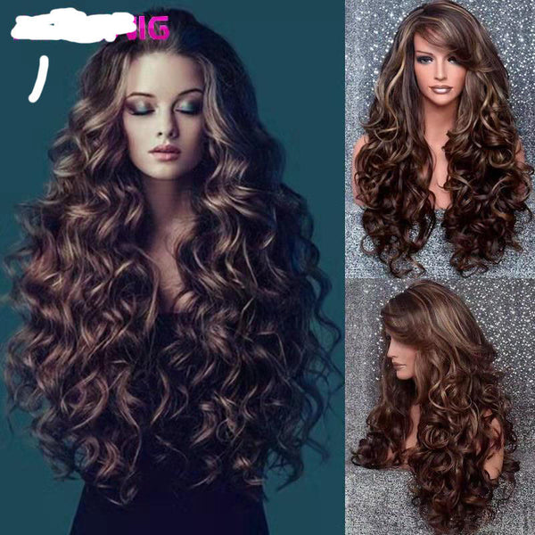 Curly Big Wave Rose Net Wig Hanzuva