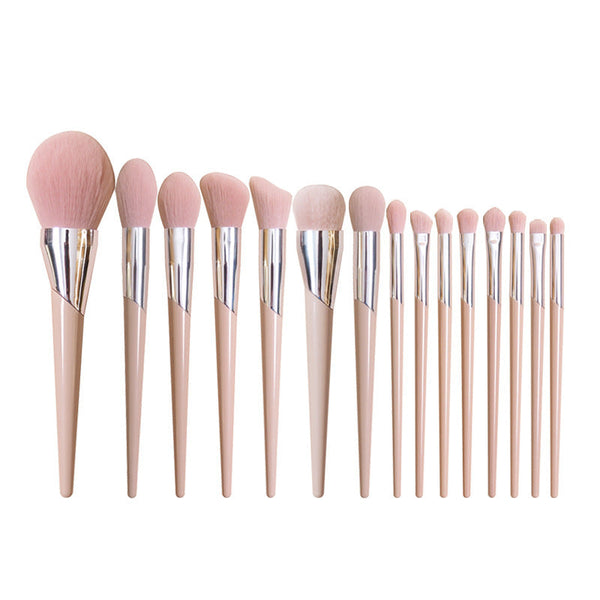 Girly Heart Nude Pink Makeup Brush Hanzuva