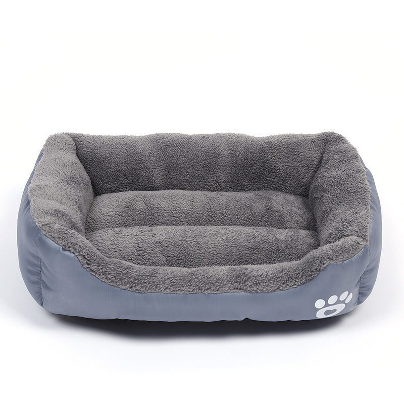 Dog Kennel Four Seasons Universal Footprint Cotton Wool Pet Kennel Candy Color Square Kennel Mats Universal Cross-Border Supply For Large, Medium And Small Dogs