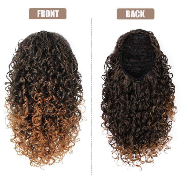 Wig Ponytail Wig Female African Small Curls Hanzuva