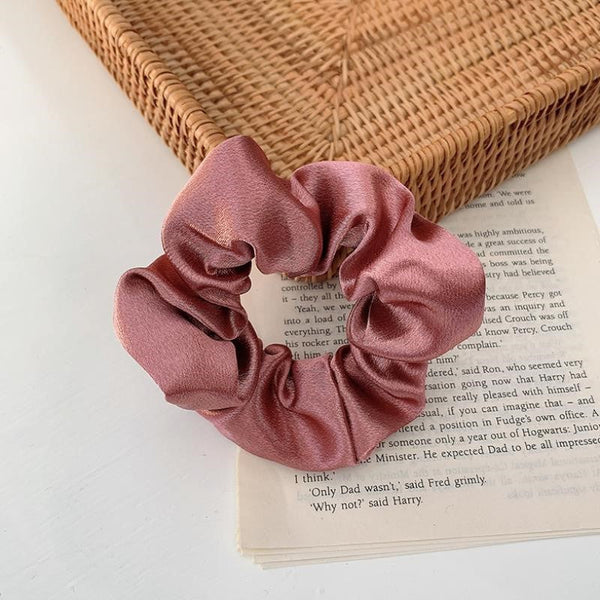 French Girl Silky Satin Large Intestine Ring Ins Korea Tie Hair Rubber Band Hair Rope Hair Ring Ponytail Head Rope Hair Accessories Hanzuva